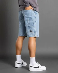 Lucid Institute Denim Walk Shorts Washed Blue Online