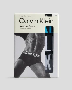 Calvin Klein Intense Power Low Rise Trunk 3 Pack B- Carnival Bl/white/misty Gr Lgs Discount