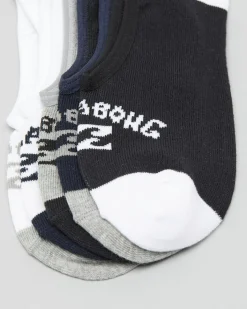 Billabong Invisible Socks 5 Pack Multi Outlet