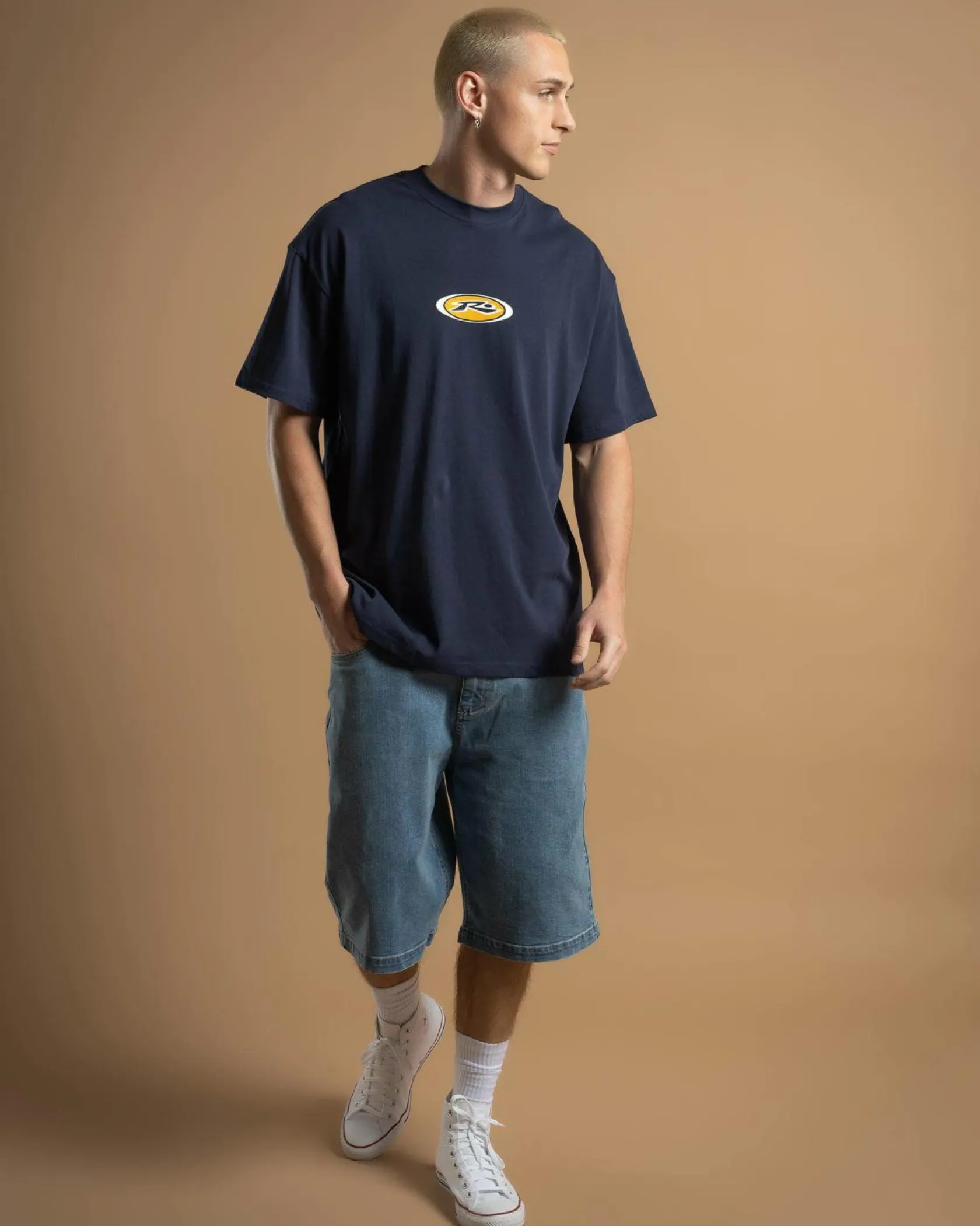 Rusty Irie Eye T-Shirt Navy Blue