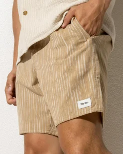 Rhythm Jacquard Linen Jam Shorts Sand Outlet
