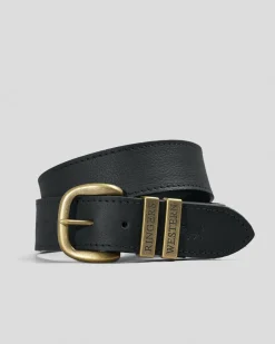 Ringers Western James Leather Belt Black/gold Online