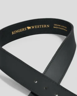 Ringers Western James Leather Belt Black/gold Online