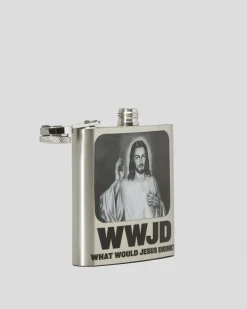 Get It Now Jesus Flask Silver