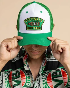 Victoria Bitter John Beer Trucker Cap White Hot