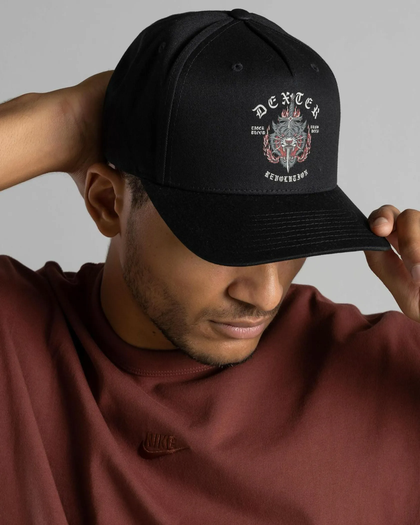 Dexter Jungle Snapback Cap Black Hot