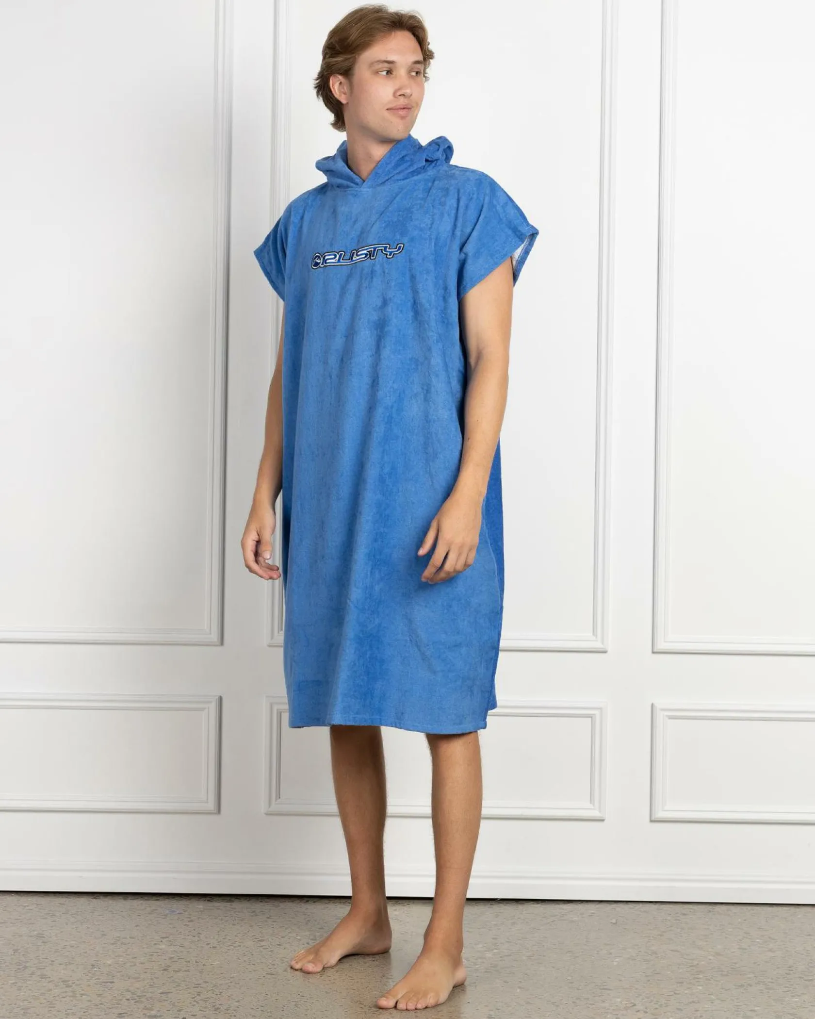 Rusty Just Surfing Hooded Towel Yonder Blue