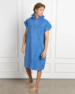 Rusty Just Surfing Hooded Towel Yonder Blue