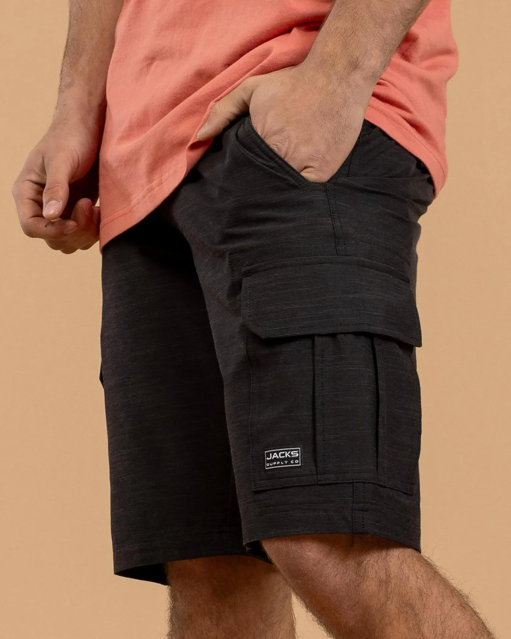 Jacks Kahana Hybrid Walk Shorts Black Clearance