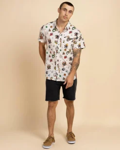 Salty Life Karma Short Sleeve Shirt Cream Sale