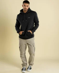 Quiksilver Keller Hoodie Black Heather Clearance