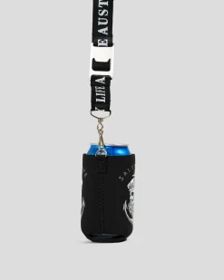Salty Life Keystone Lanyard Stubby Cooler Black Outlet