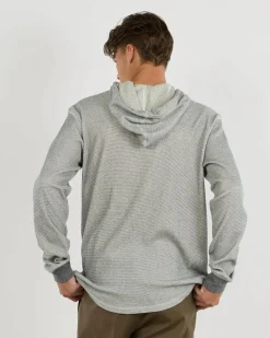Billabong Keystone Pullover Knit Hoodie Oatmeal Heather Clearance