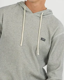 Billabong Keystone Pullover Knit Hoodie Oatmeal Heather Clearance