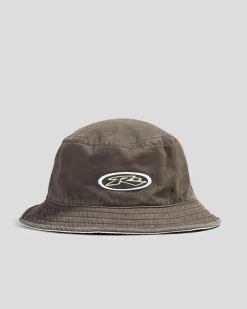 Rusty Kick Flip Reversible Bucket Hat Coal 2 Hot