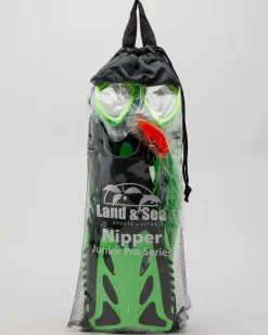 Land & Sea Sports Kids' Nipper Junior Snorkel & Fin Set Lime Best