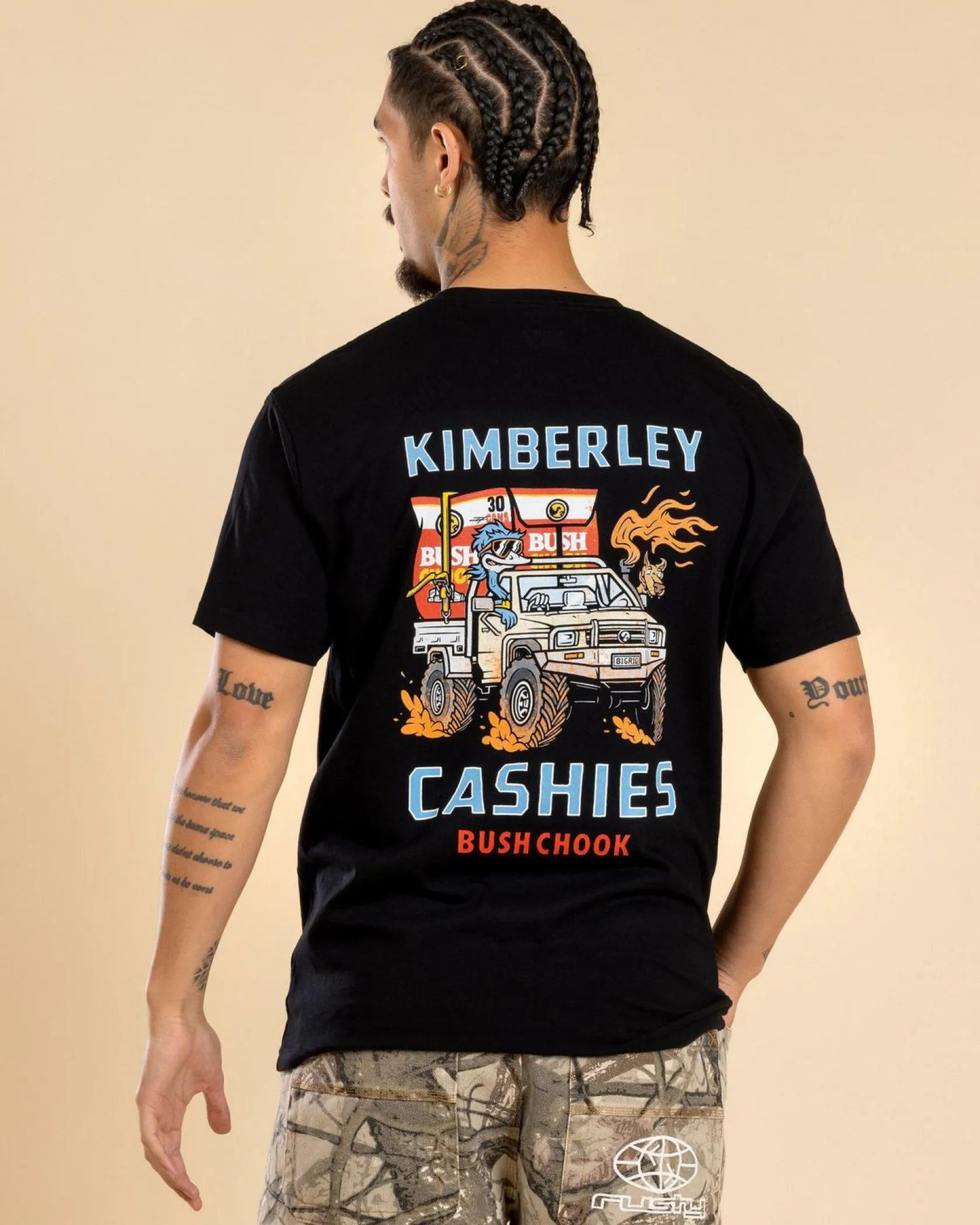 Bush Chook Kimberley Cashies T-Shirt Black Outlet