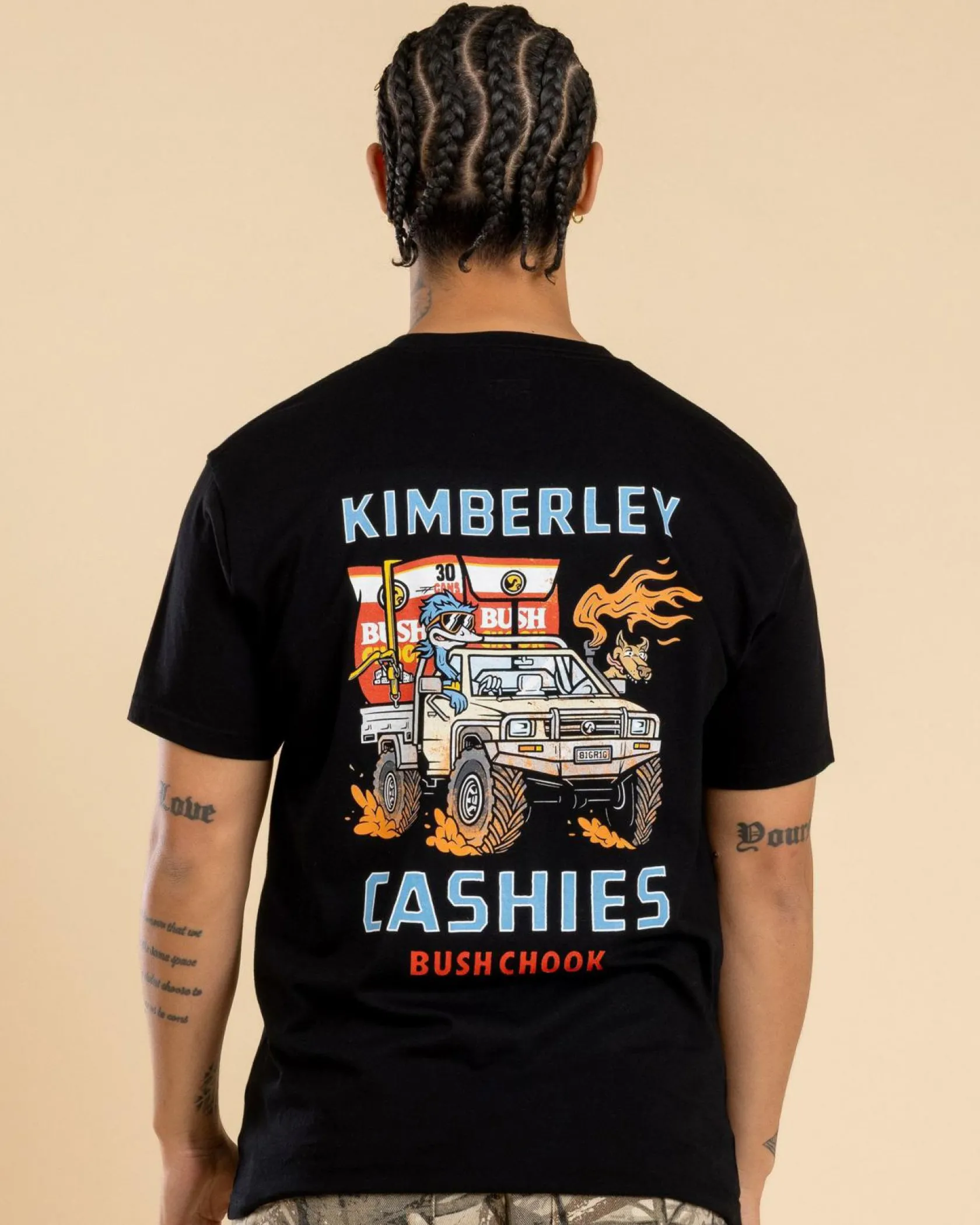 Bush Chook Kimberley Cashies T-Shirt Black Outlet