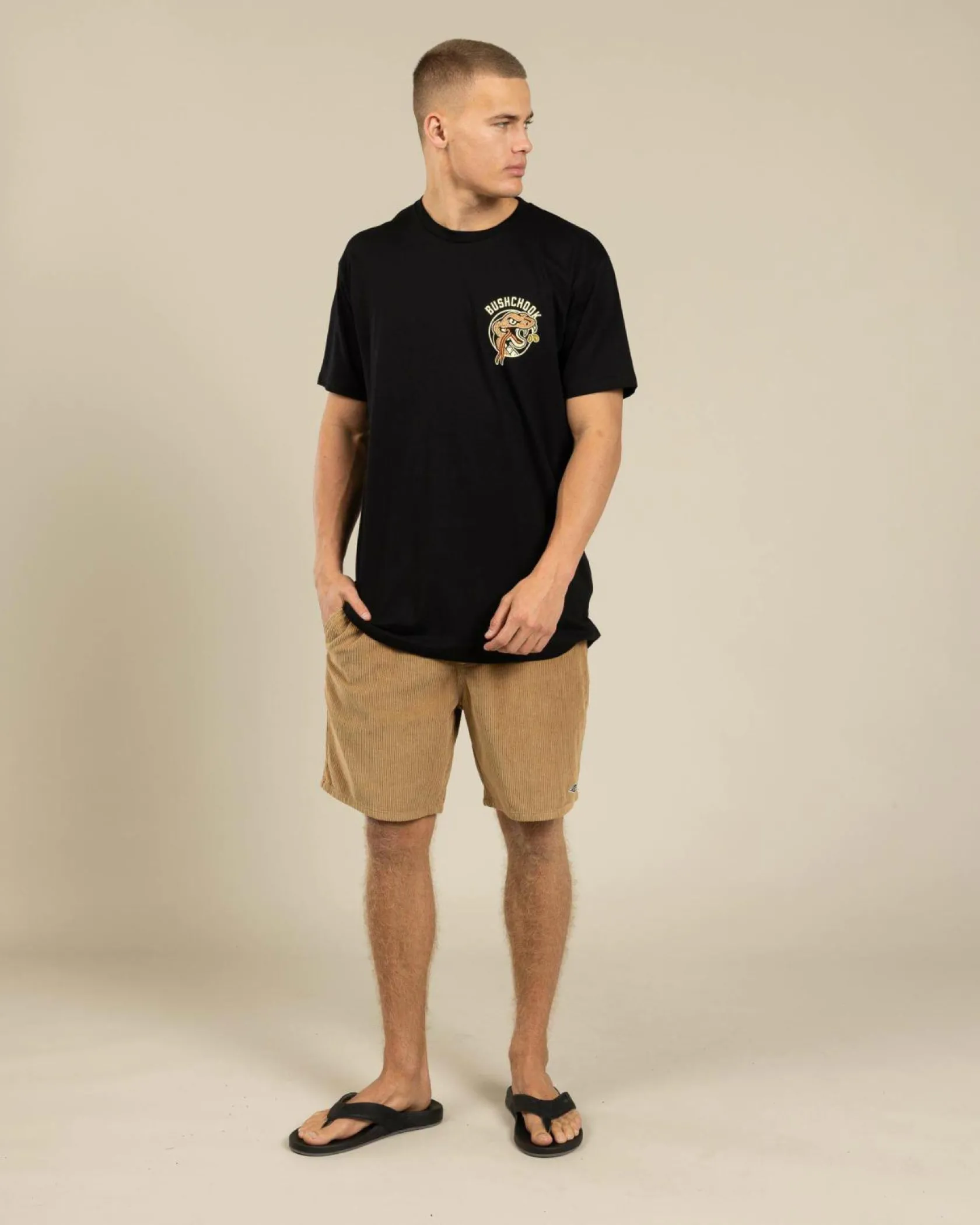 Bush Chook King Brown T-Shirt Black Sale