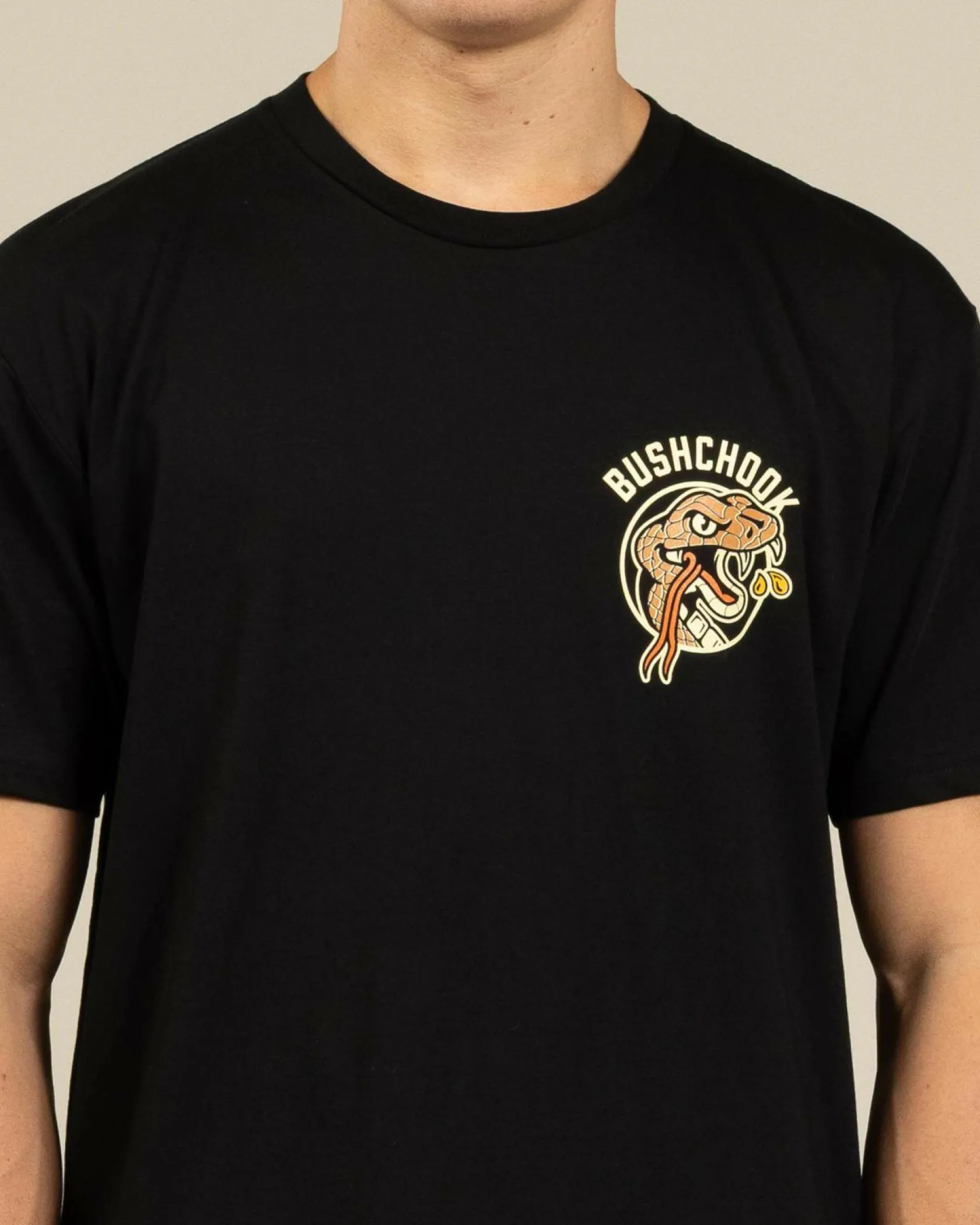 Bush Chook King Brown T-Shirt Black Sale
