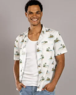 Jacks Kingston Short Sleeve Shirt Off White Sale