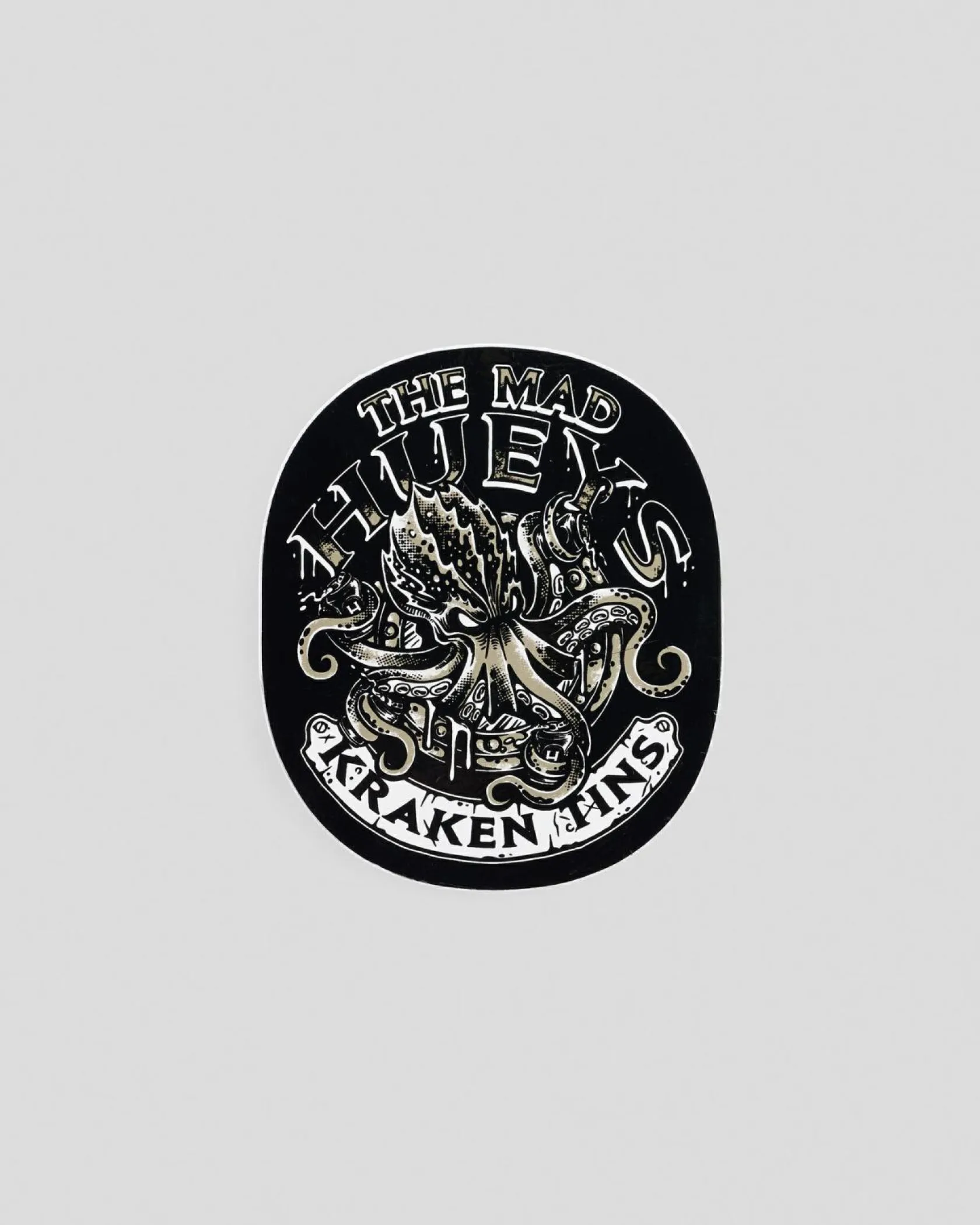 The Mad Hueys Kraken Port Hole Sticker Black Hot