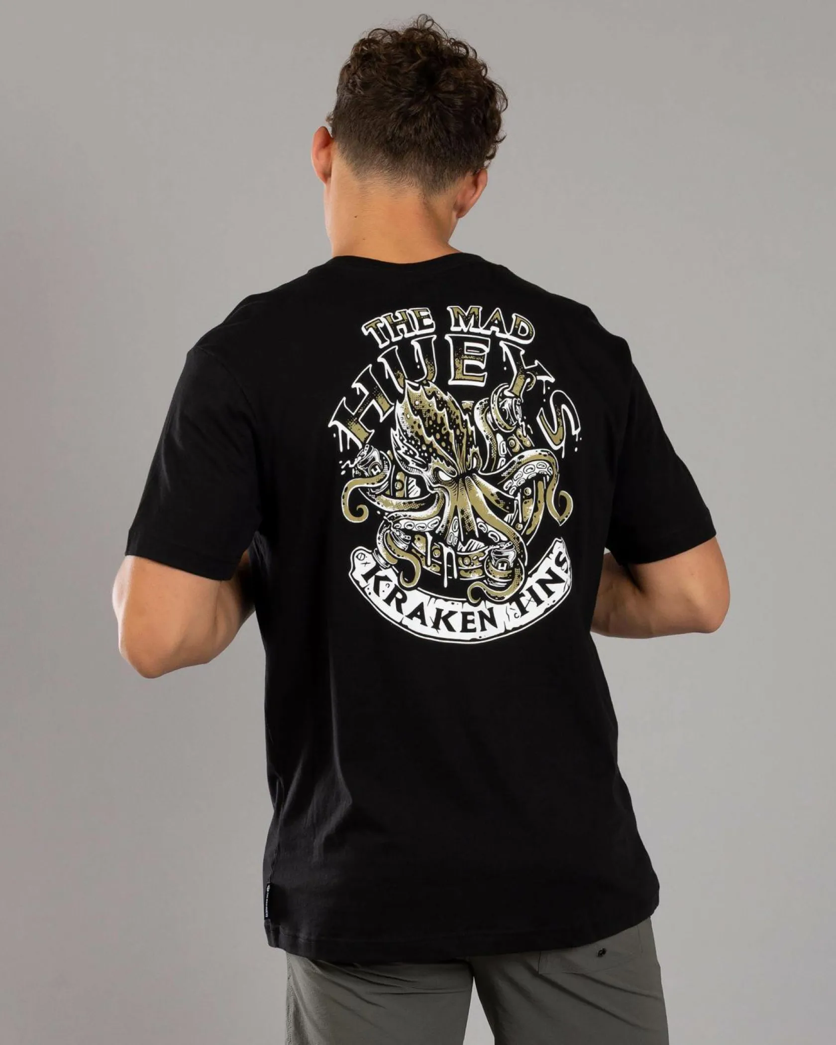 The Mad Hueys Kraken Port Hole T-Shirt Black Discount
