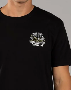 The Mad Hueys Kraken Port Hole T-Shirt Black Discount
