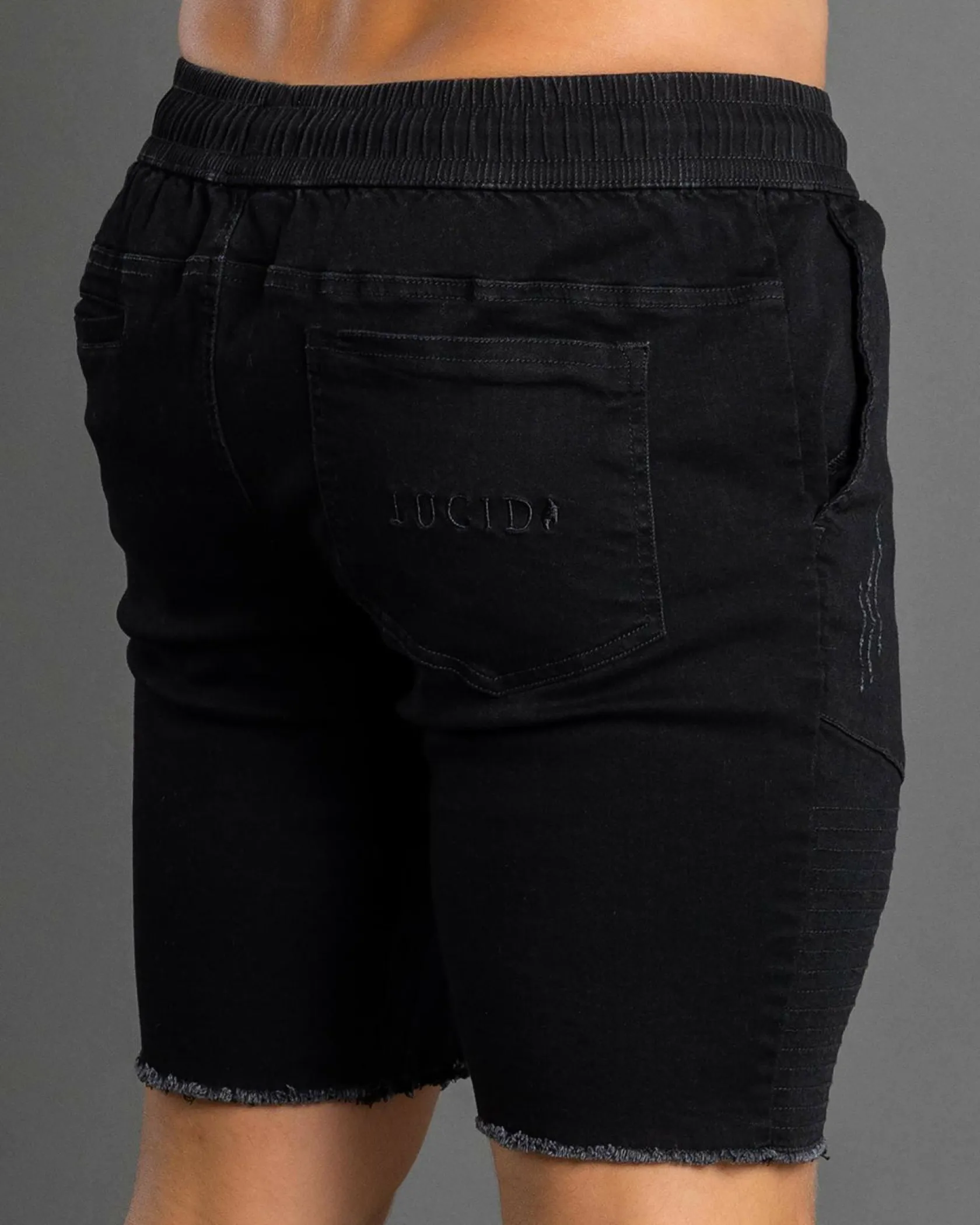 Lucid Laneway Walk Shorts Washed Black New