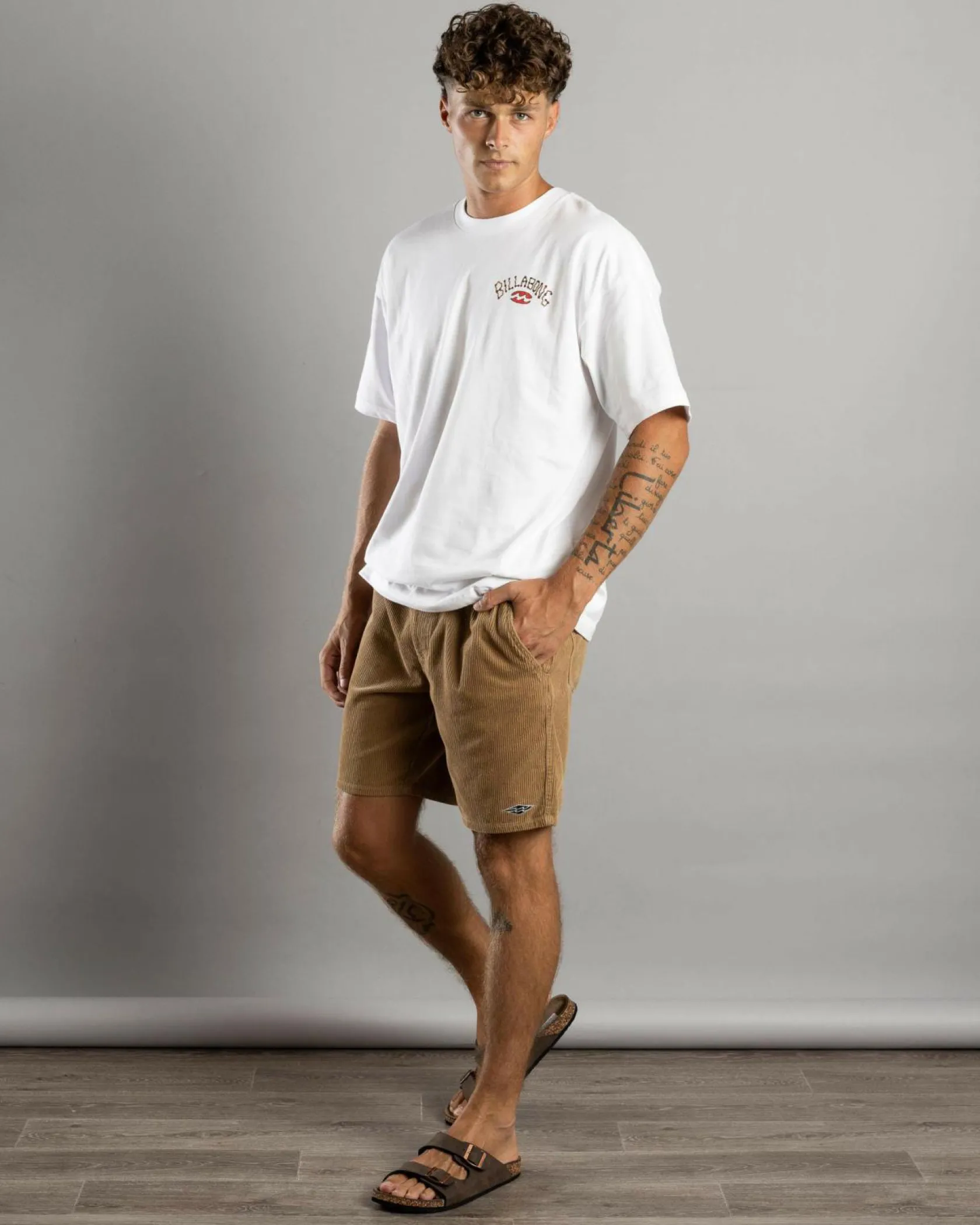 Billabong Larry Cord Shorts Vintage Brown Outlet
