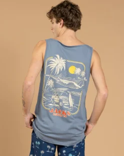Jacks Latitude Singlet Slate Blue Discount