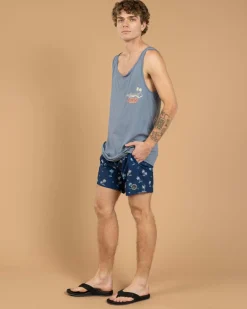 Jacks Latitude Singlet Slate Blue Discount