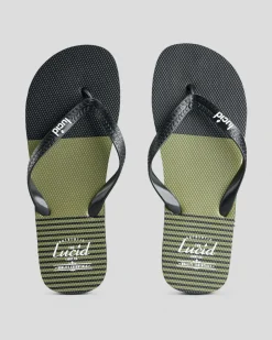 Lucid Latitude Thongs Black/olive Hot
