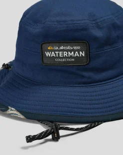 Quiksilver Lay Day Wide Brim Hat Majolica Blue New
