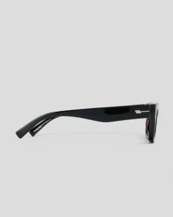 Le Specs Le Castle Sunglasses Black/ Crimson Tint