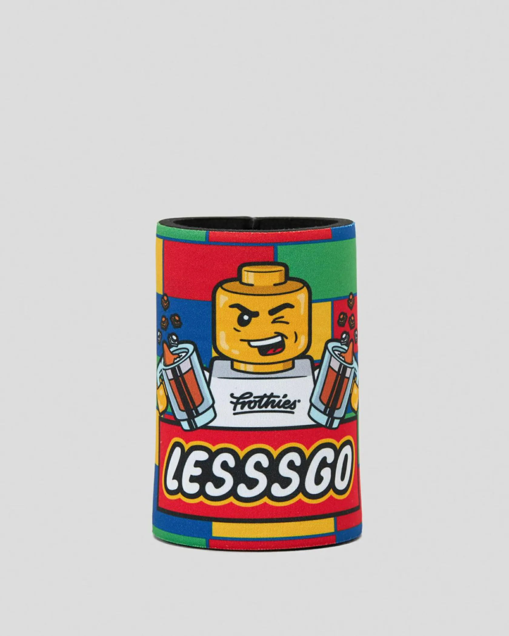 Frothies Lesssgo Man Stubby Cooler Multi New