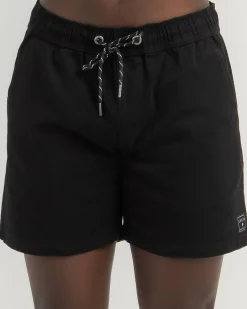 Lucid Lever Elastic Waist Shorts Black Discount