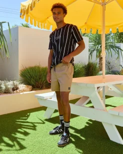 Lucid Lever Elastic Waist Shorts Sand Outlet
