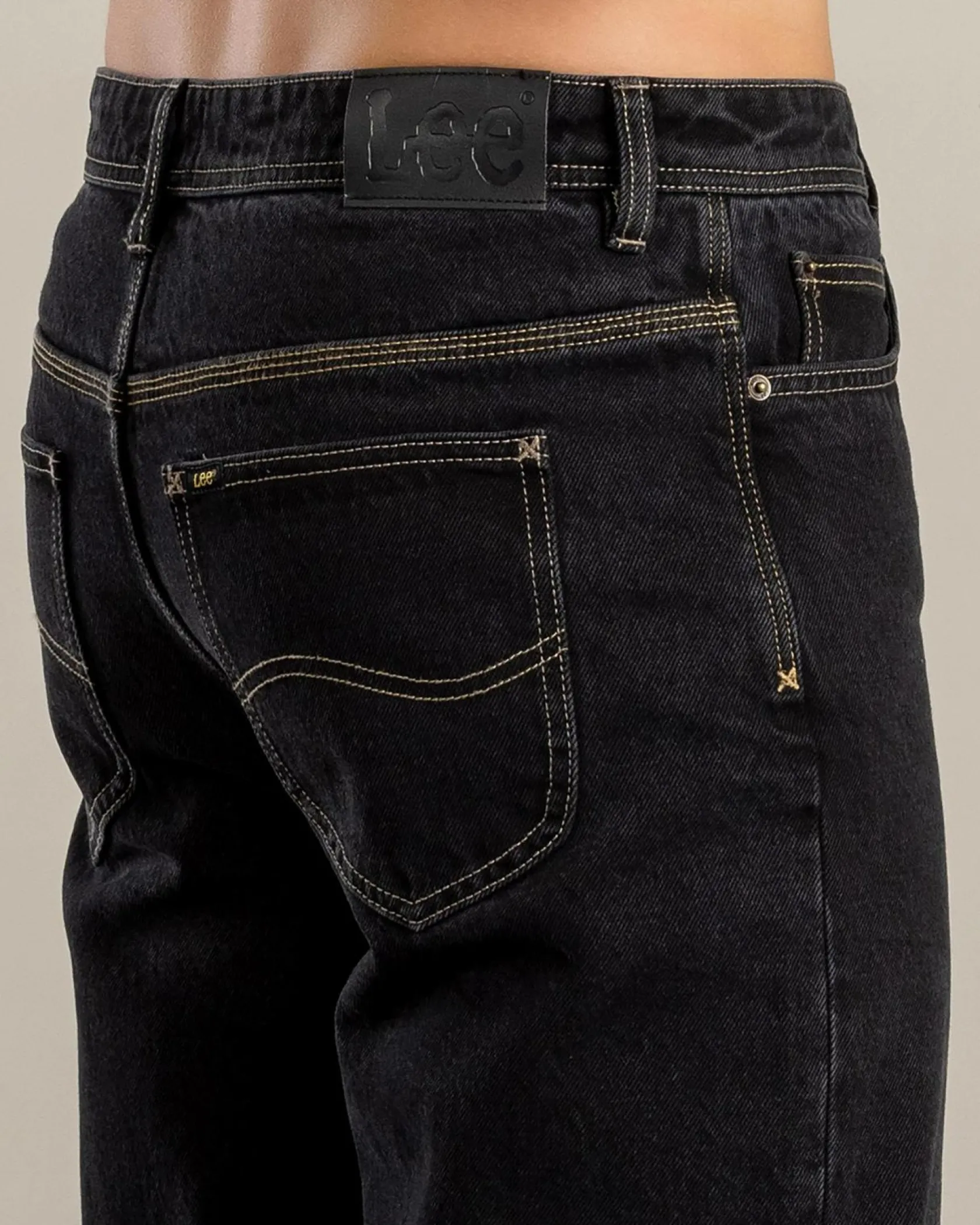 Lee L-Four Baggy Jeans Black Superused Online