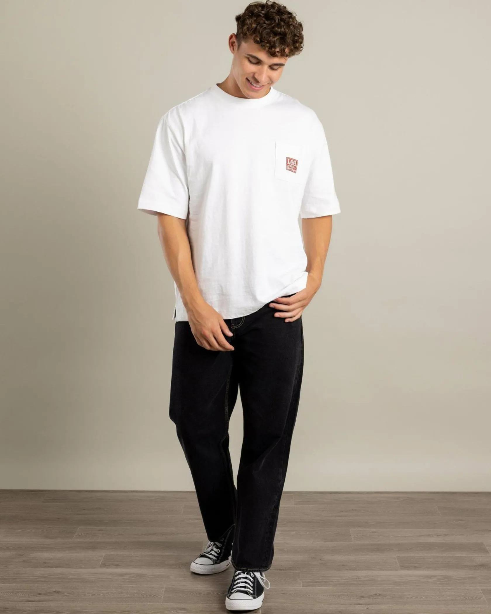 Lee L-Four Baggy Jeans Black Superused Online
