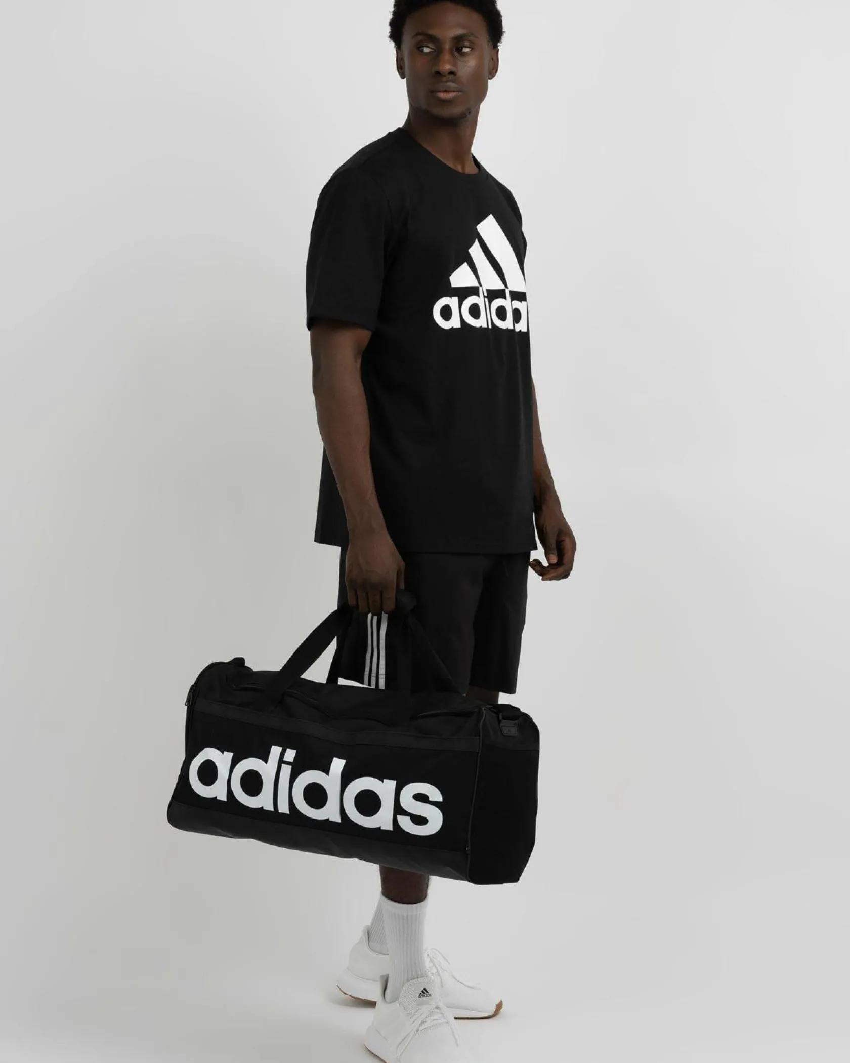 adidas Linear Duffel Bag Black/white Outlet