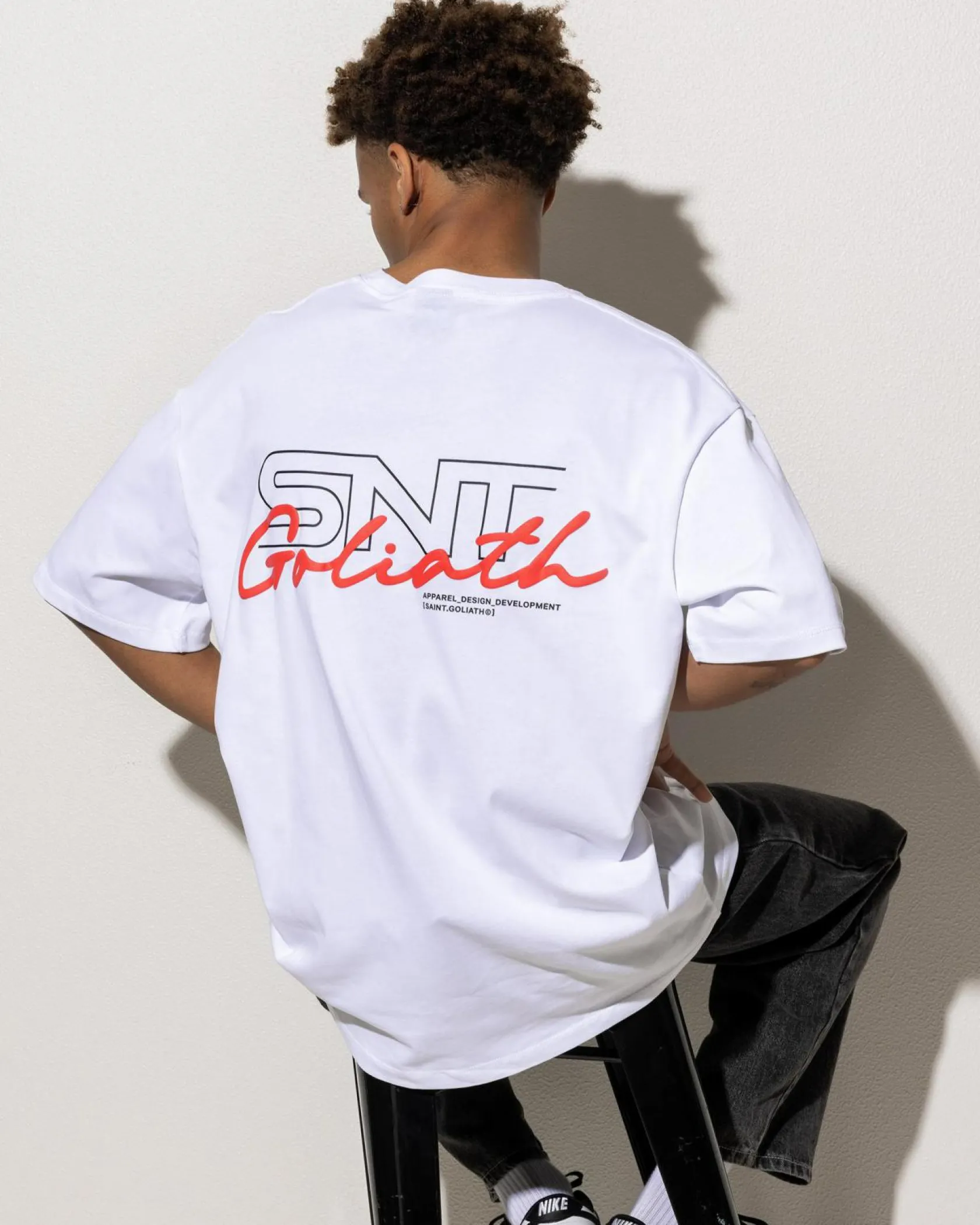 St. Goliath Link Script T-Shirt White Outlet