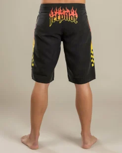 Jetpilot Live Fast Board Shorts Washed Black Discount