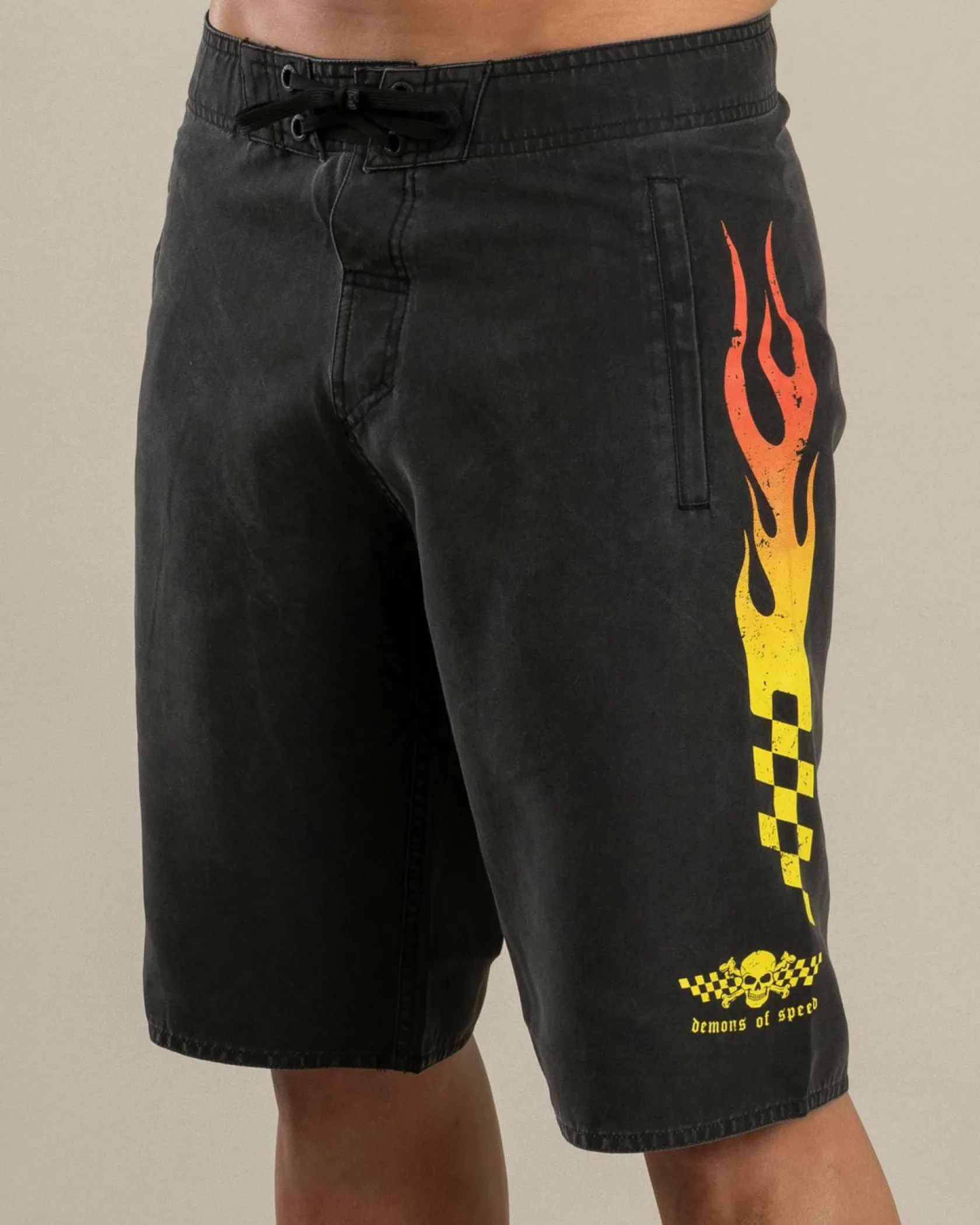 Jetpilot Live Fast Board Shorts Washed Black Discount