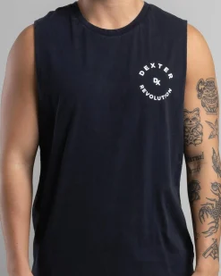 Dexter Live Fast Muscle Tank Black Acid Clearance