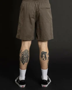 Dexter Local Elastic Waist Shorts Washed Olive Online