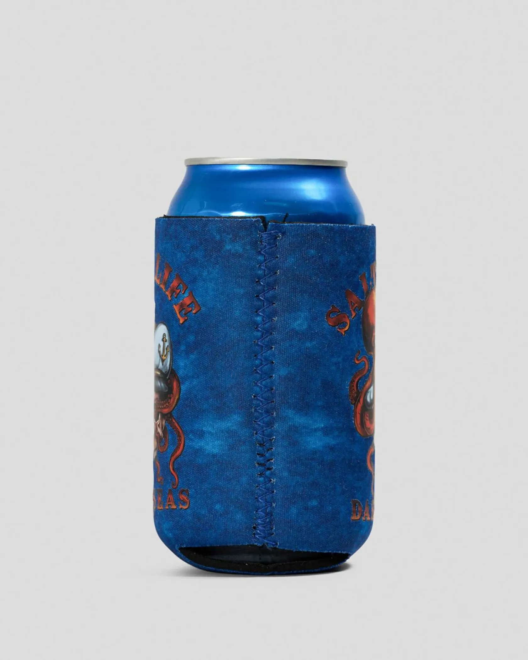Salty Life Locked In Stubby Cooler Blue Mottle Sale
