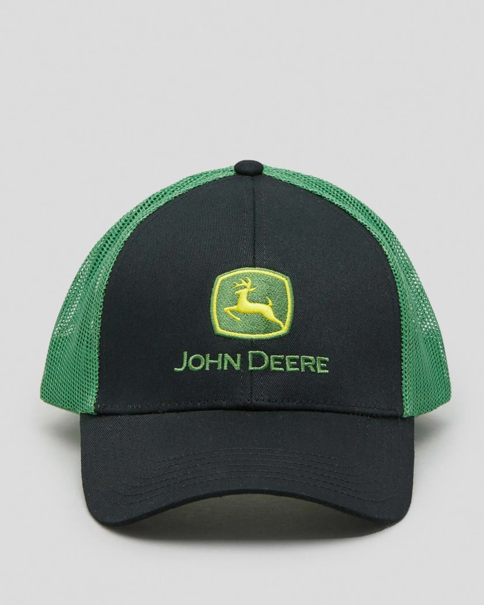 John Deere Logo Mesh Back Cap Black/green New