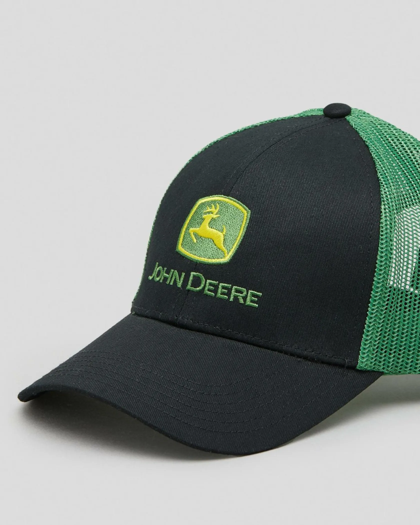 John Deere Logo Mesh Back Cap Black/green New