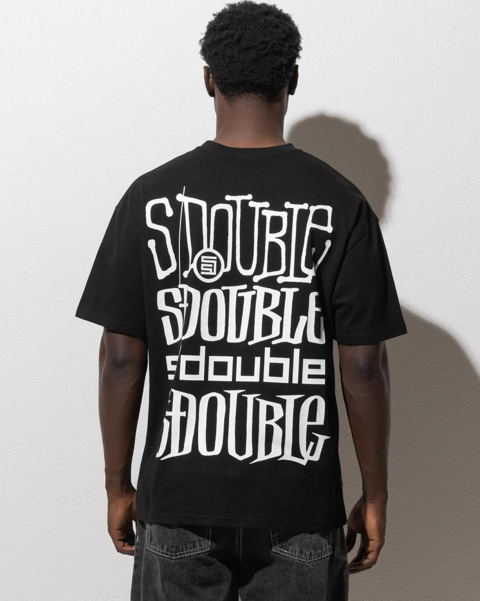 S-Double Logofest T-Shirt Black New